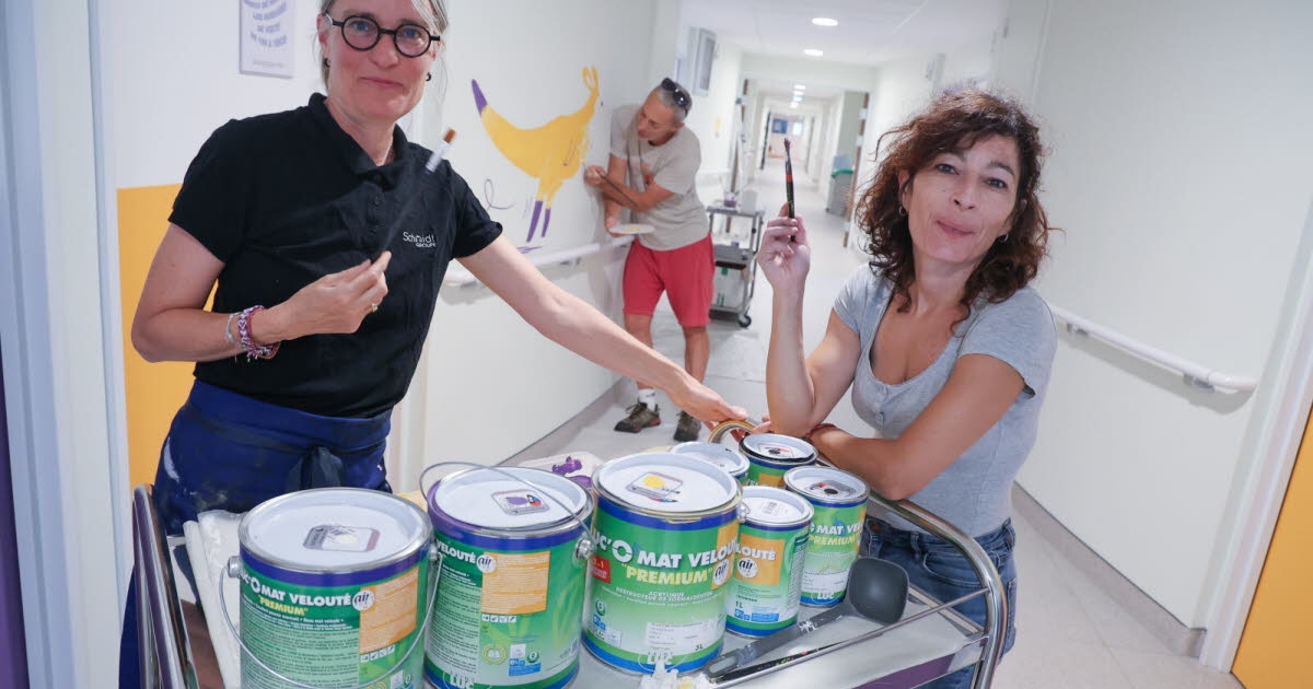 Mulhouse. Rabbits, chicks, and baby kangaroos: the Ramdam festival takes center stage on the walls of the maternity ward.
