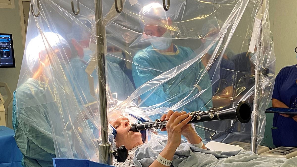 Parkinson's patient played clarinet during brain surgery so surgeons could see and hear the immediate impact of their work