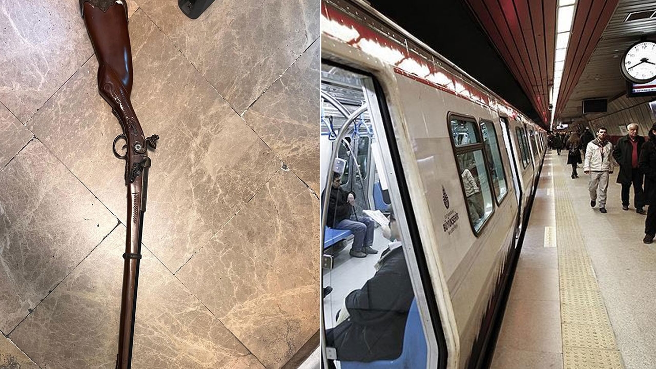 Metro istasyonunda oyuncak tüfeğe adli işlem