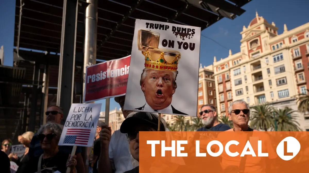 Em imagens: americanos na Espanha criticam Trump nos protestos contra o 'Sem Reis'