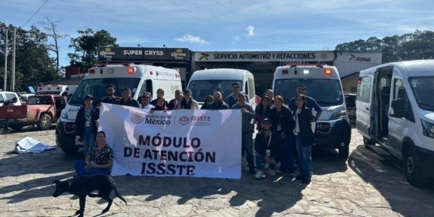 ISSSTE deploys brigades to support those affected by the rains in five states.